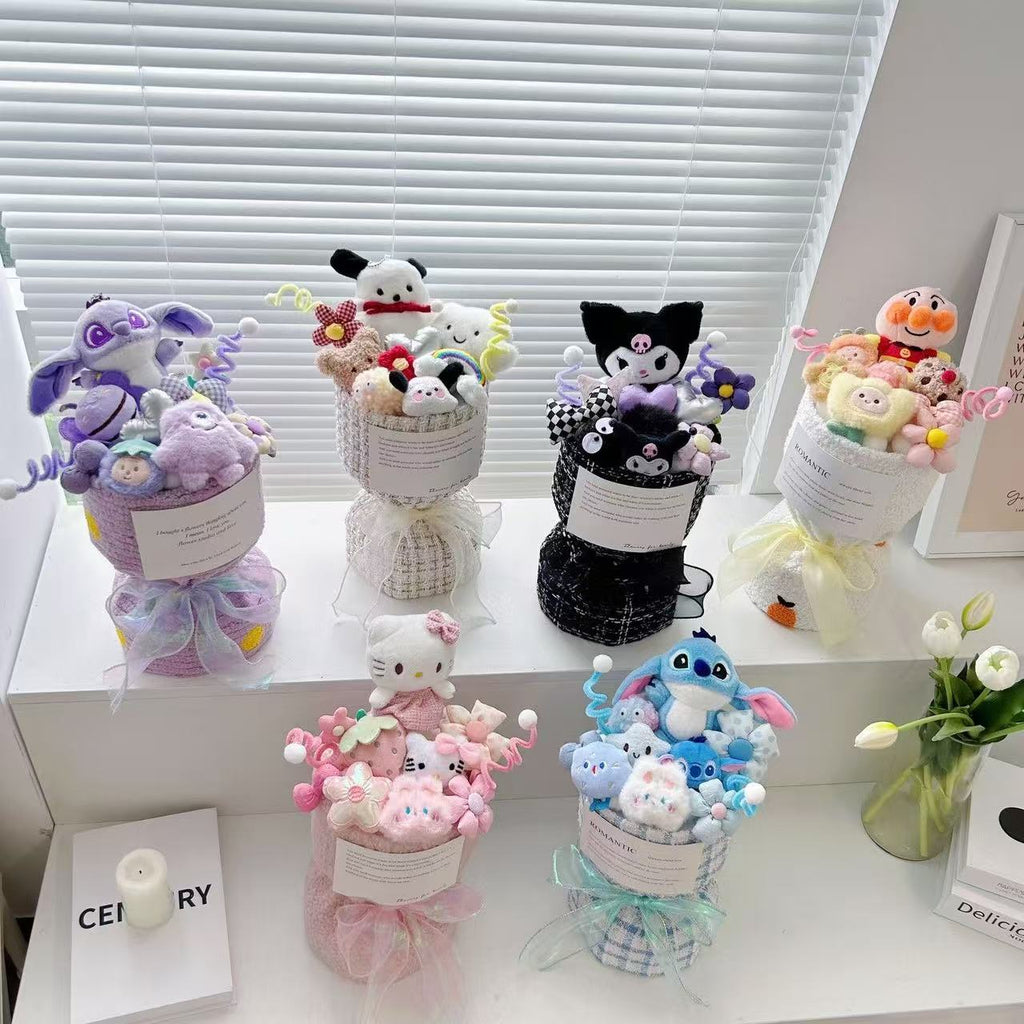 Cinnamoroll & Kuromi Plush Bouquet - Cute Doll Gift for Girls & Friends