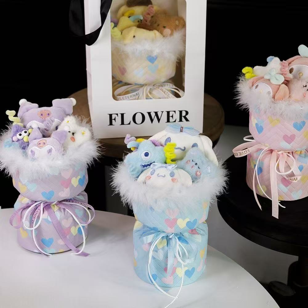 Plush Bouquet - Cinnamoroll & Kuromi Stuffed Animal Gift for Girls