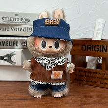 Load image into Gallery viewer, 17cm Labubu Blind Box Vinyl Figure Clothing Set - Overalls &amp; Dress Outfit for Dolls