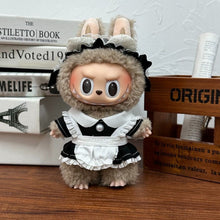 Load image into Gallery viewer, 17cm Labubu Blind Box Vinyl Figure Clothing Set - Overalls &amp; Dress Outfit for Dolls
